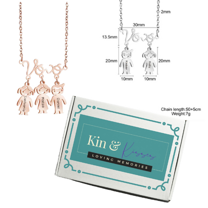 Personalized Kin and Kisses® Necklace