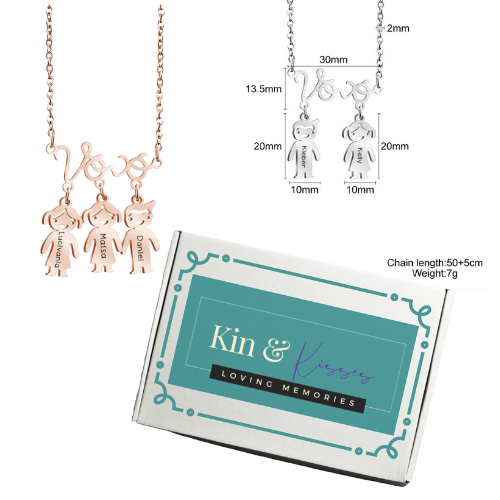 Personalized Kin and Kisses® Necklace