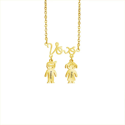 Yellow Gold Kin & Kisses® Necklace